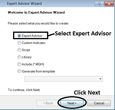 Adding MetaTrader 5 Automated CFDs Expert Advisor on MT5 Platform MetaEditor