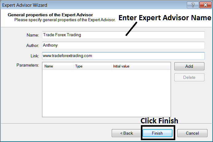 Enter Name of New EA Before Adding it to MT4 - MetaTrader 4 MetaEditor Tutorial for How to Add EAs - How Do I Add EAs on MT4?