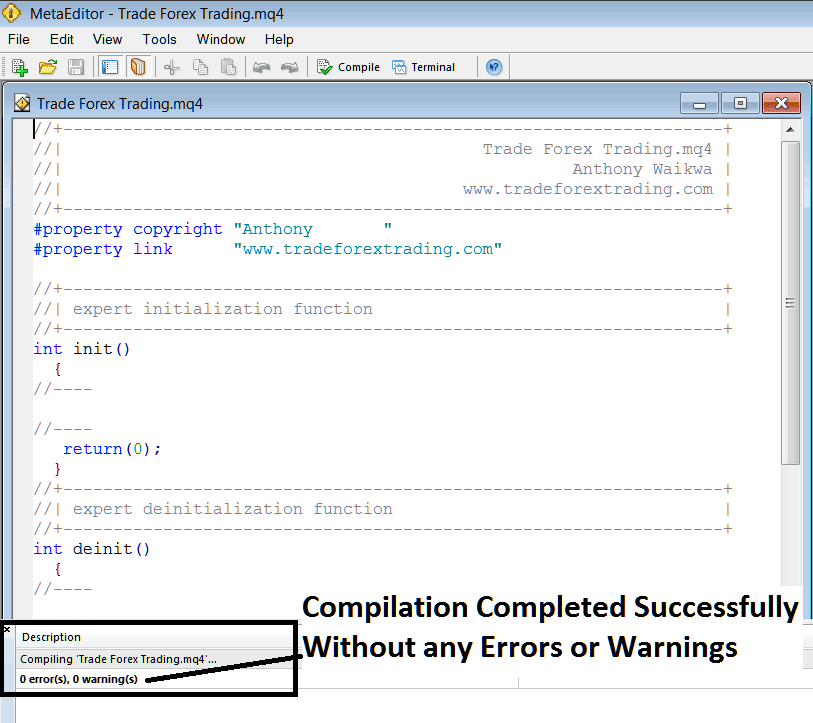 MetaEditor Programming Adding an Expert Advisor on MT4 - How to Add Expert Advisors in MT4 - MetaTrader4 Programming