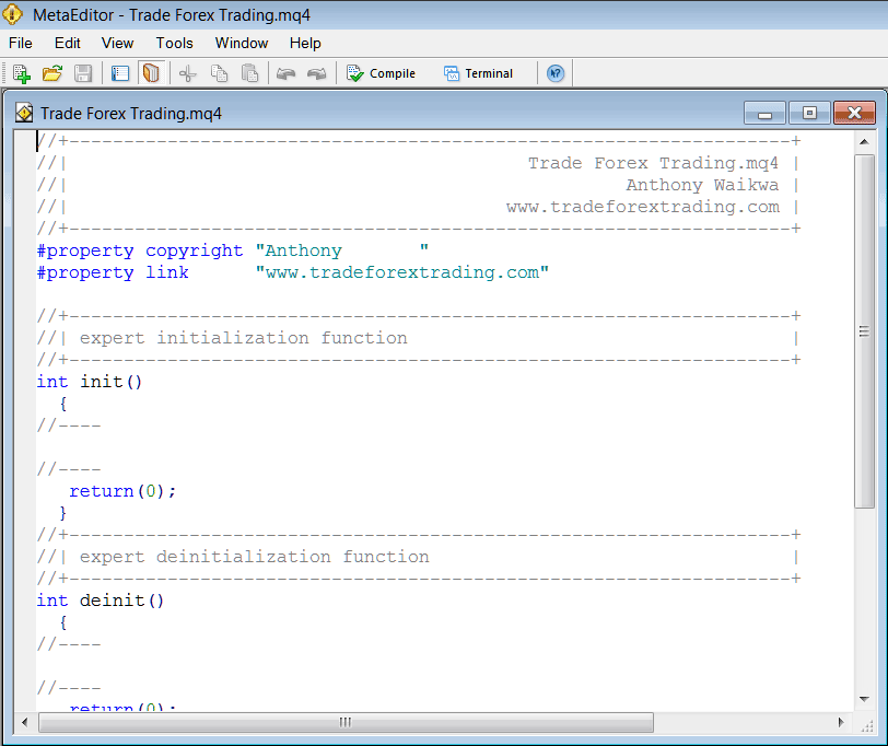 MetaEditor Programming for EA on MT4 - How to Add Expert Advisors on MetaTrader 4