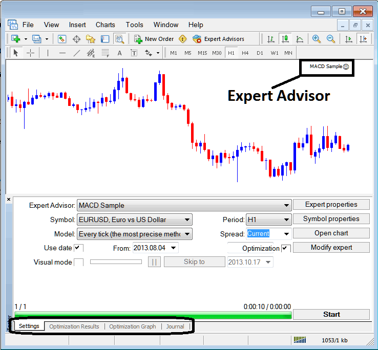 How to Use MT4 XAUUSD Trading EA Strategy Tester Tutorial PDF - XAUUSD Trading Platform MT4 Strategy Tester Window