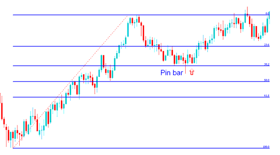 Pin Bar XAUUSD Price Action Combined with Fibonacci Retracement Levels - Pin Bar XAUUSD Price Action Trading Method and Pin Bar Reversal XAUUSD Trading Signals