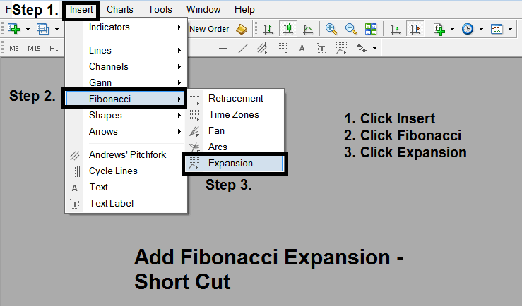 Fib Expansion Levels Metal Technical Indicator on Metals Chart Example