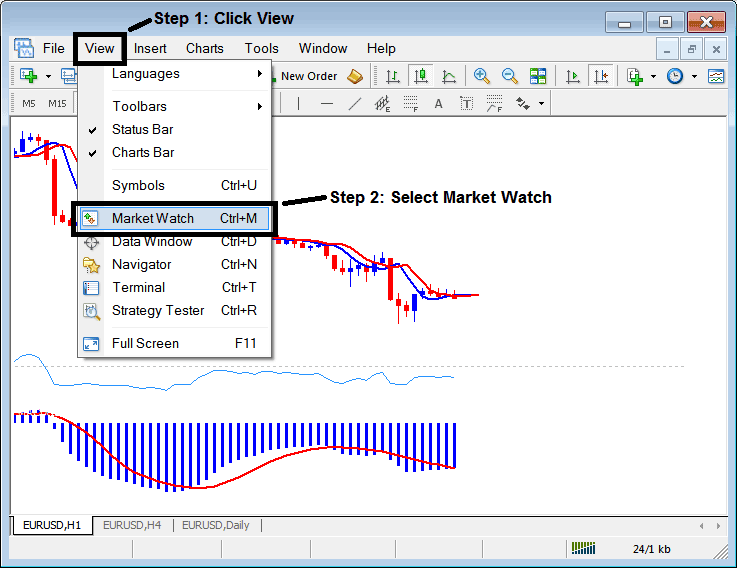 How to Metal Quotes on MetaTrader 4 Platform - Metals Quote Symbol on MT4 Software