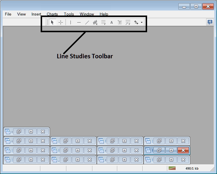 Line Studies Tool-bar Menu in MT4