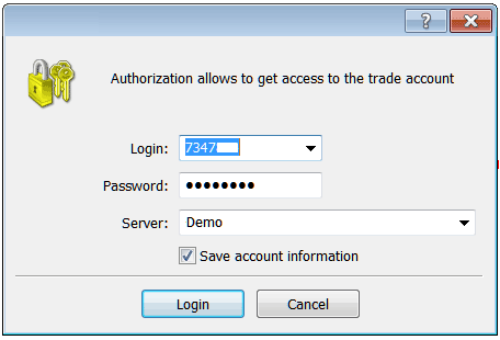 MetaTrader 4 Platform Login Username and Password as Shown Below - Login to MT4 Trade Account - Index MT4 Account Login