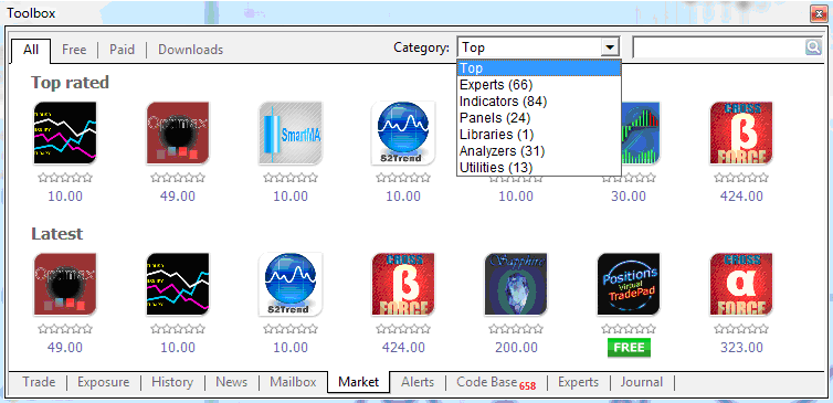 List of EAs from the MQL5 Robot Market - How to Activate MT4 EA in MT4 Platform Software