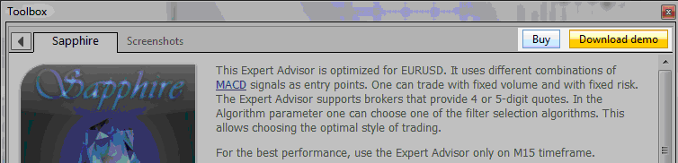 Example of How to Get a Expert advisor from the MT4 forum & MT5 forumMQL5 EA Market