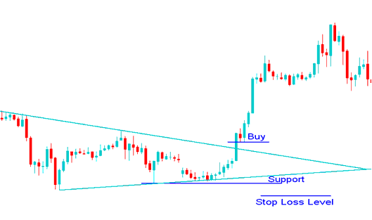 Stop Loss Order Level Using a Support Line